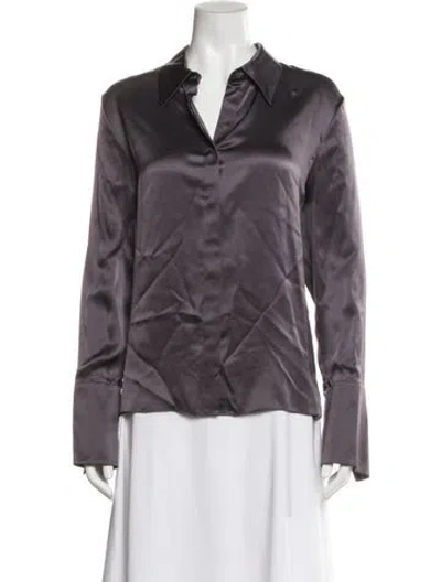 Pre-owned Twp Silk Long Sleeve Blouse In Purple