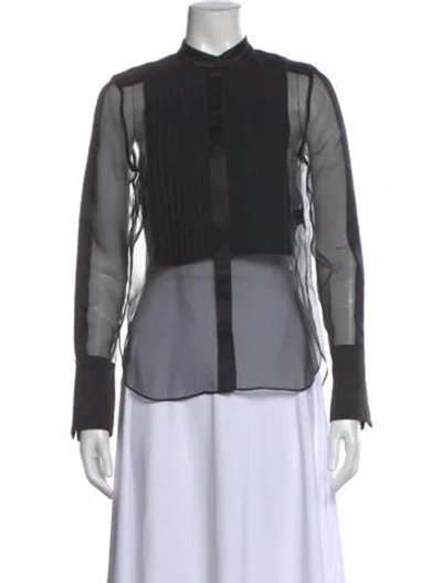 Pre-owned Twp Silk Long Sleeve Blouse W/ Tags In Gray