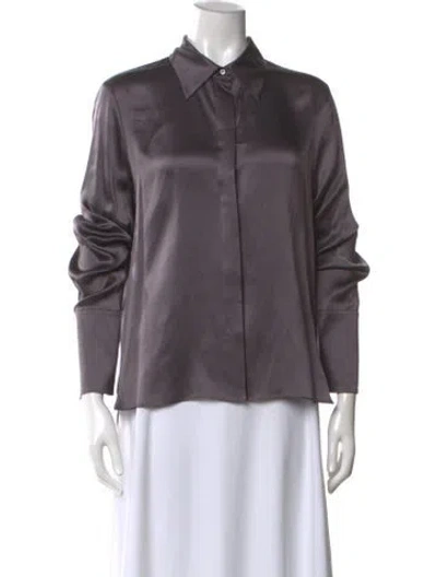 Pre-owned Twp Silk Long Sleeve Blouse W/ Tags In Purple