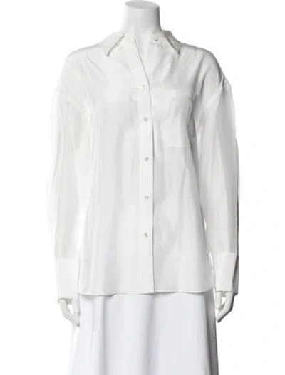Pre-owned Twp Silk Long Sleeve Top W/ Tags In White