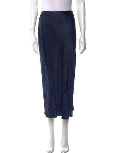 Pre-owned Twp Silk Midi Length Skirt In Blue