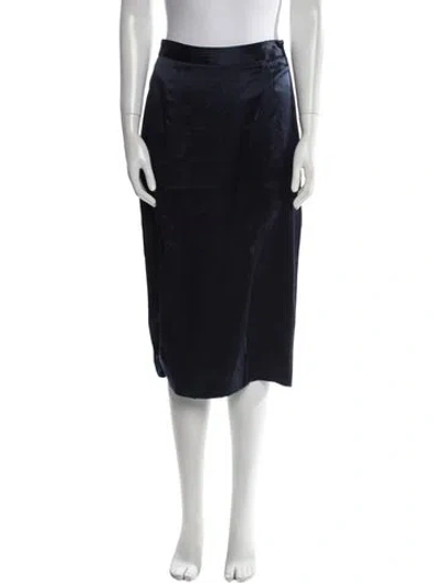 Pre-owned Twp Silk Midi Length Skirt In Blue