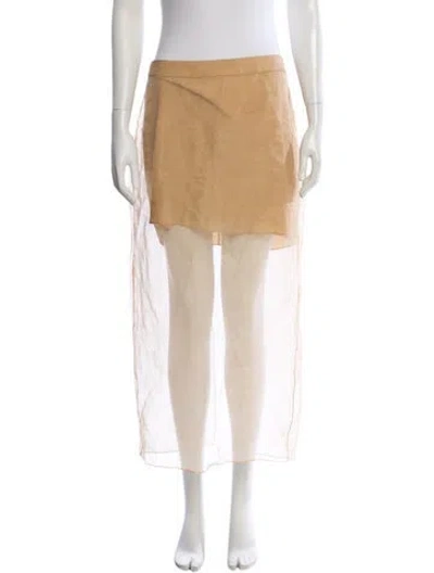 Pre-owned Twp Silk Midi Length Skirt In Neutral
