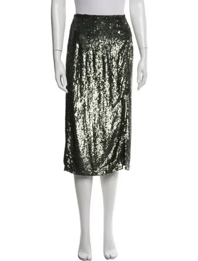 Pre-owned Twp Silk Midi Length Skirt W/ Tags In Black