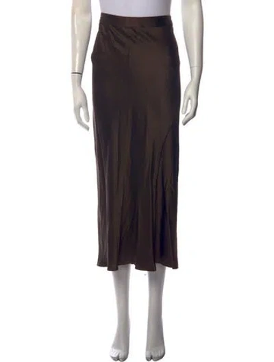 Pre-owned Twp Silk Midi Length Skirt W/ Tags In Brown