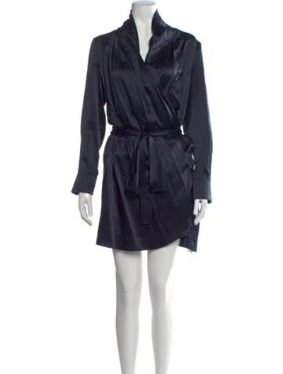 Pre-owned Twp Silk Mini Dress In Blue