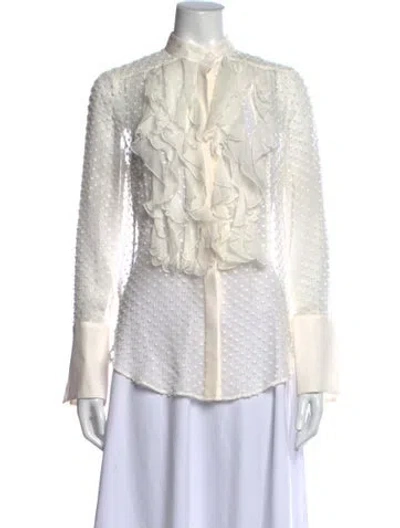 Pre-owned Twp Silk Patterned Blouse In Neutrals