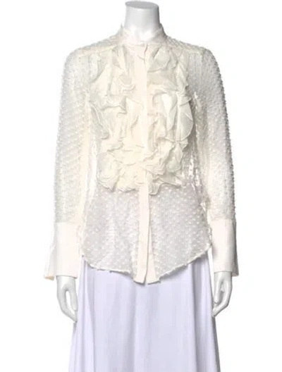 Pre-owned Twp Silk Patterned Blouse In Neutrals