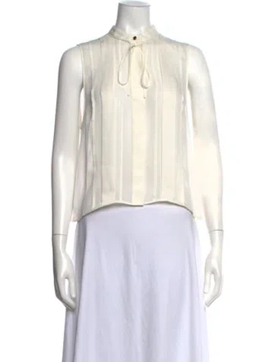 Pre-owned Twp Silk Tie Neck Blouse In Neutrals