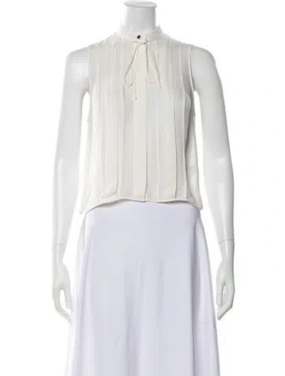 Pre-owned Twp Silk Tie Neck Blouse In Neutrals