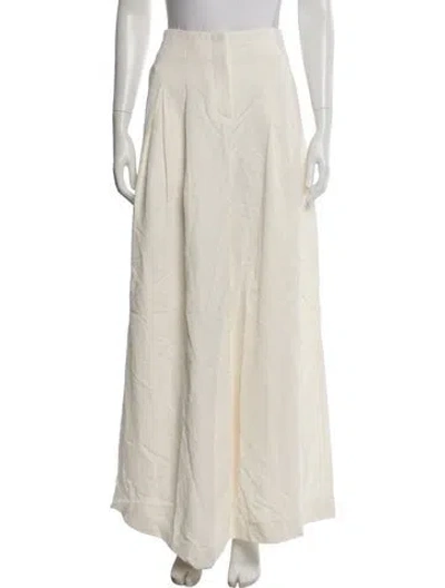 Pre-owned Twp Silk Wide Leg Pants In Neutral