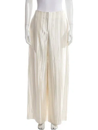 Pre-owned Twp Silk Wide Leg Pants In Neutral