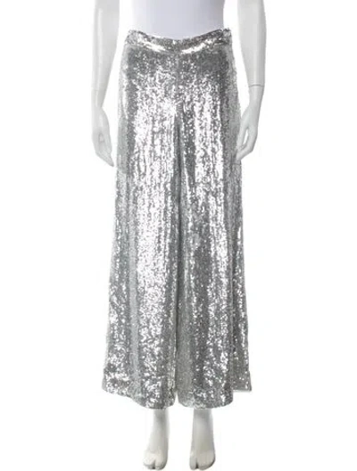 Pre-owned Twp Silk Wide Leg Pants In Silver