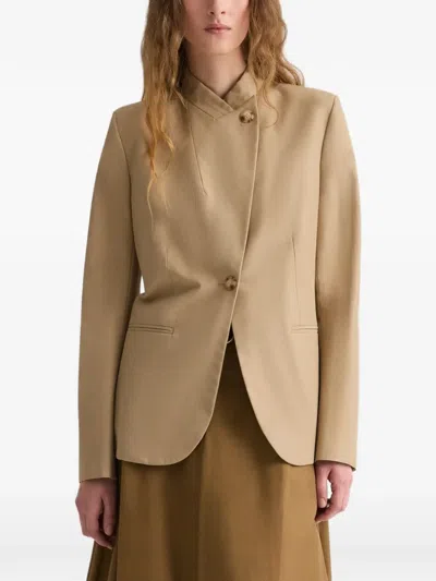 Twp Single-breasted Blazer In Brown