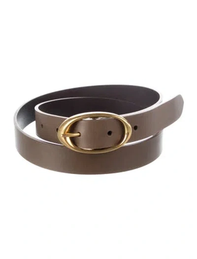 Pre-owned Twp Skinny Leather Belt In Black/gold