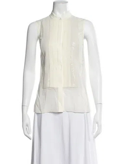 Pre-owned Twp Sleeveless Button-up Top In Neutrals