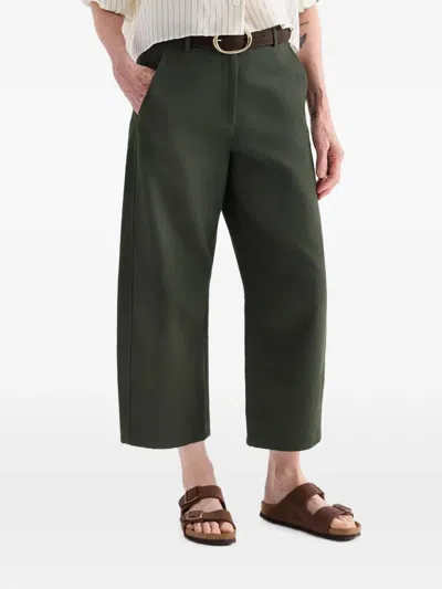 Twp Slouchy Bf Cotton-twill Mid-rise Straight-leg Pants In Black