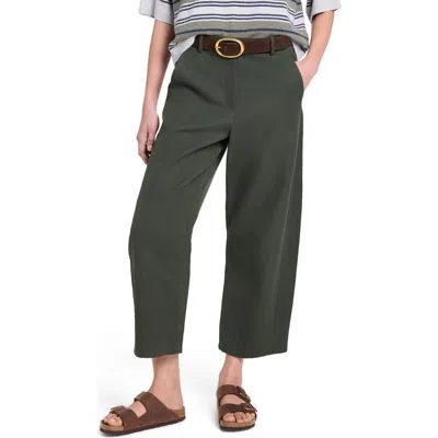 Twp Slouchy Bf Barrel-leg Cropped Trousers In Green