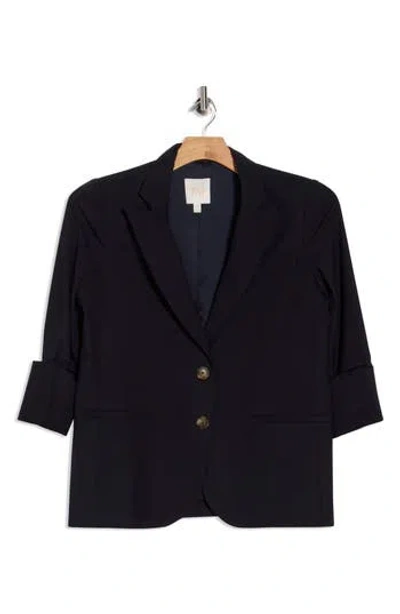 Twp Solid Stretch Wool Blazer In Blue