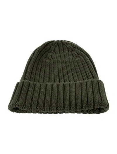 Pre-owned Twp Solid Wool Beanie W/tags In Green