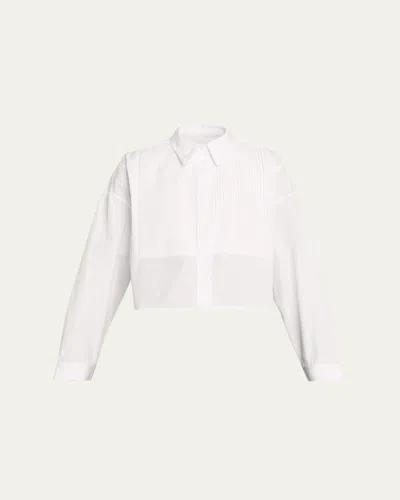 Twp Soon To Be Ex Bib Compact Cotton Poplin Shirt In White