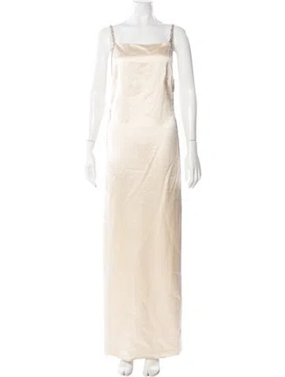 Pre-owned Twp Square Neckline Long Dress In Neutral