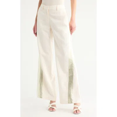 Twp Stay Golden Linen Blend Pants In White