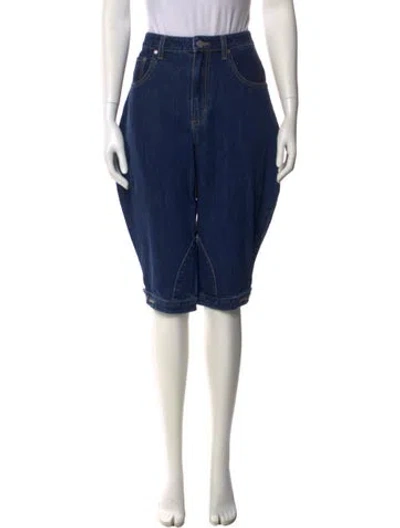 Pre-owned Twp Straight Leg Pants In Blue