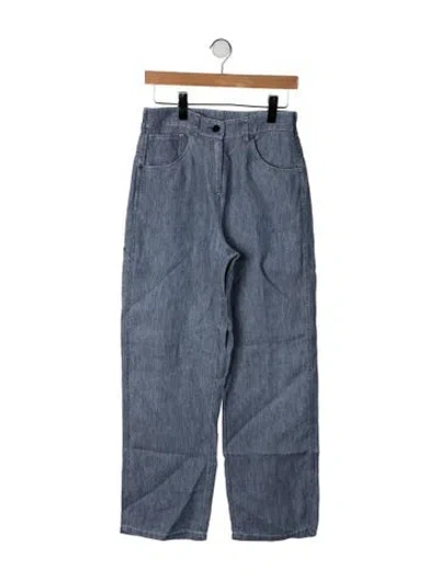 Pre-owned Twp Straight Leg Pants In Blue