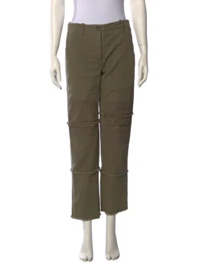 Pre-owned Twp Straight Leg Pants In Green