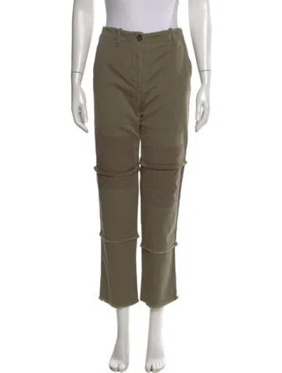 Pre-owned Twp Straight Leg Pants In Green