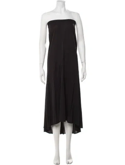 Pre-owned Twp Strapless Long Dress In Black