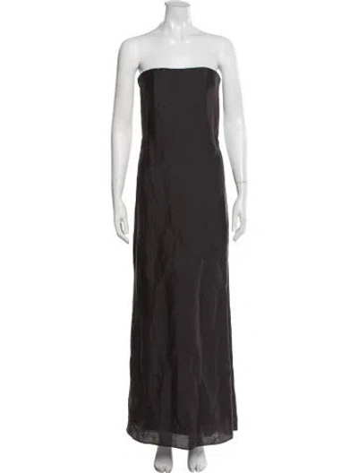 Pre-owned Twp Strapless Long Dress In Brown