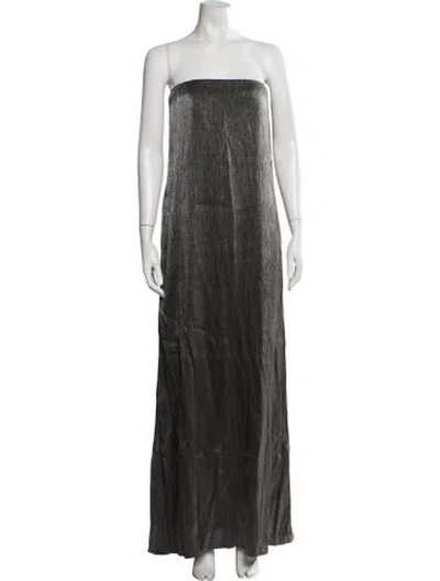 Pre-owned Twp Strapless Long Dress In Gray