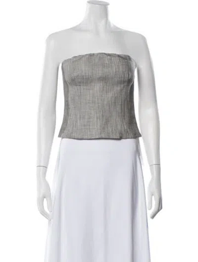 Pre-owned Twp Strapless Top In Black