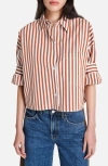 Twp Next Ex Striped Button-front Shirt In Multi