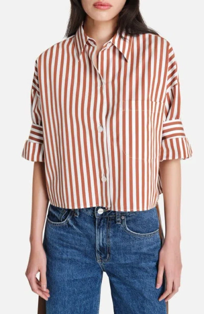 TWP TWP STRIPE COTTON BUTTON-UP SHIRT
