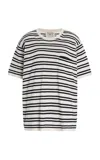 Twp Striped Big Boy Oversized Cashmere Top