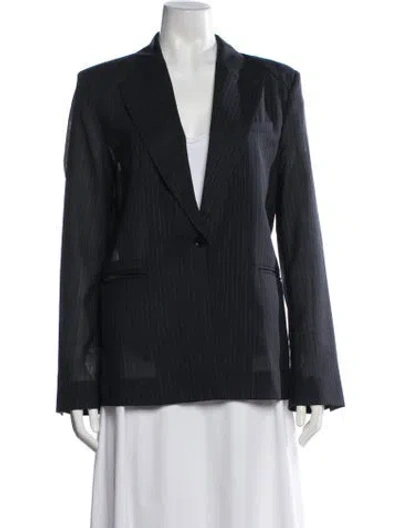 Pre-owned Twp Striped Blazer In Black