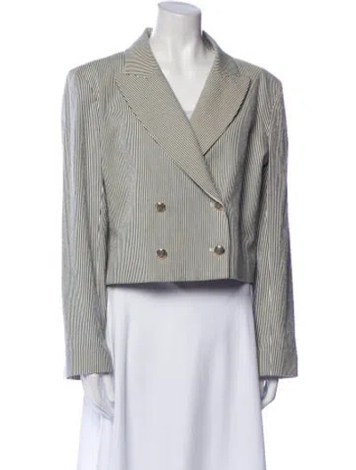 Pre-owned Twp Striped Blazer In White