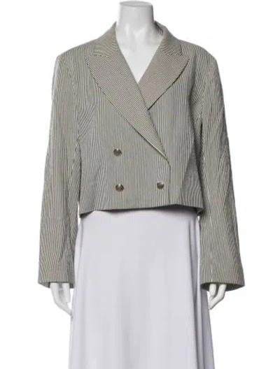 Pre-owned Twp Striped Blazer In White
