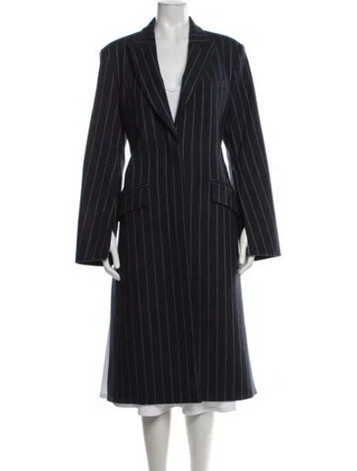 Pre-owned Twp Striped Coat In Blue