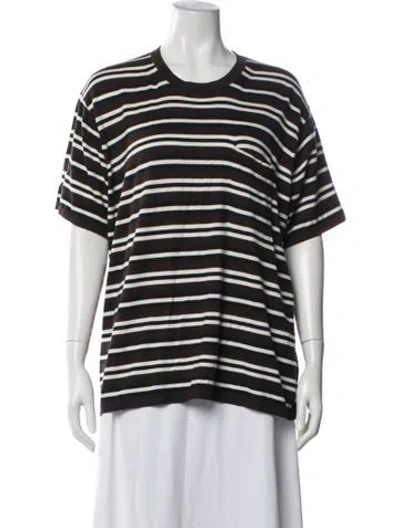 Pre-owned Twp Striped Crew Neck Sweater In Blue