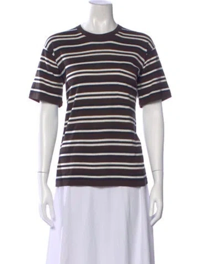 Pre-owned Twp Striped Crew Neck T-shirt In Multi