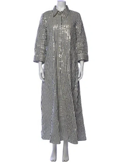 Pre-owned Twp Striped Long Dress In Multi