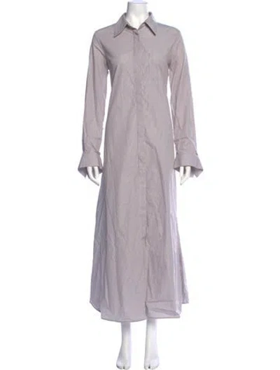 Pre-owned Twp Striped Long Dress In Purple