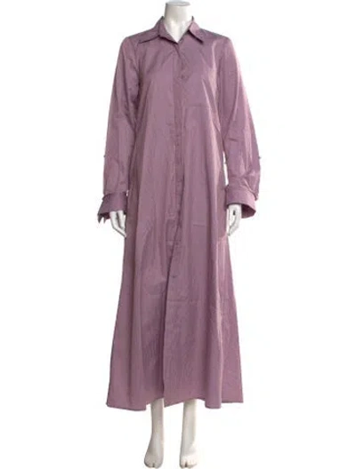 Pre-owned Twp Striped Long Dress In Purple