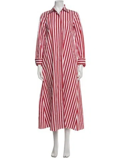 Pre-owned Twp Striped Long Dress In Red