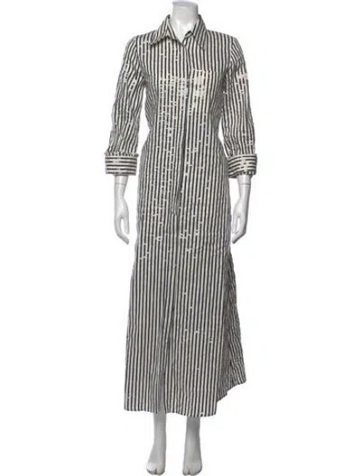 Pre-owned Twp Striped Long Dress W/ Tags In Neutrals