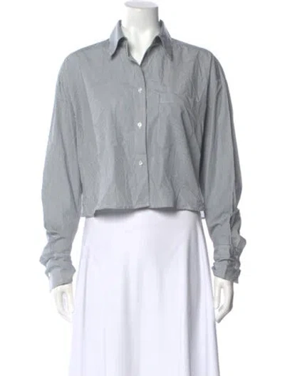 Pre-owned Twp Striped Long Sleeve Button-up Top In Multi